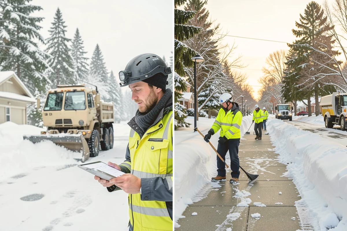 Condo Snow Removal in Stanwood, Snohomish County, WA - Review the association's common and shared areas