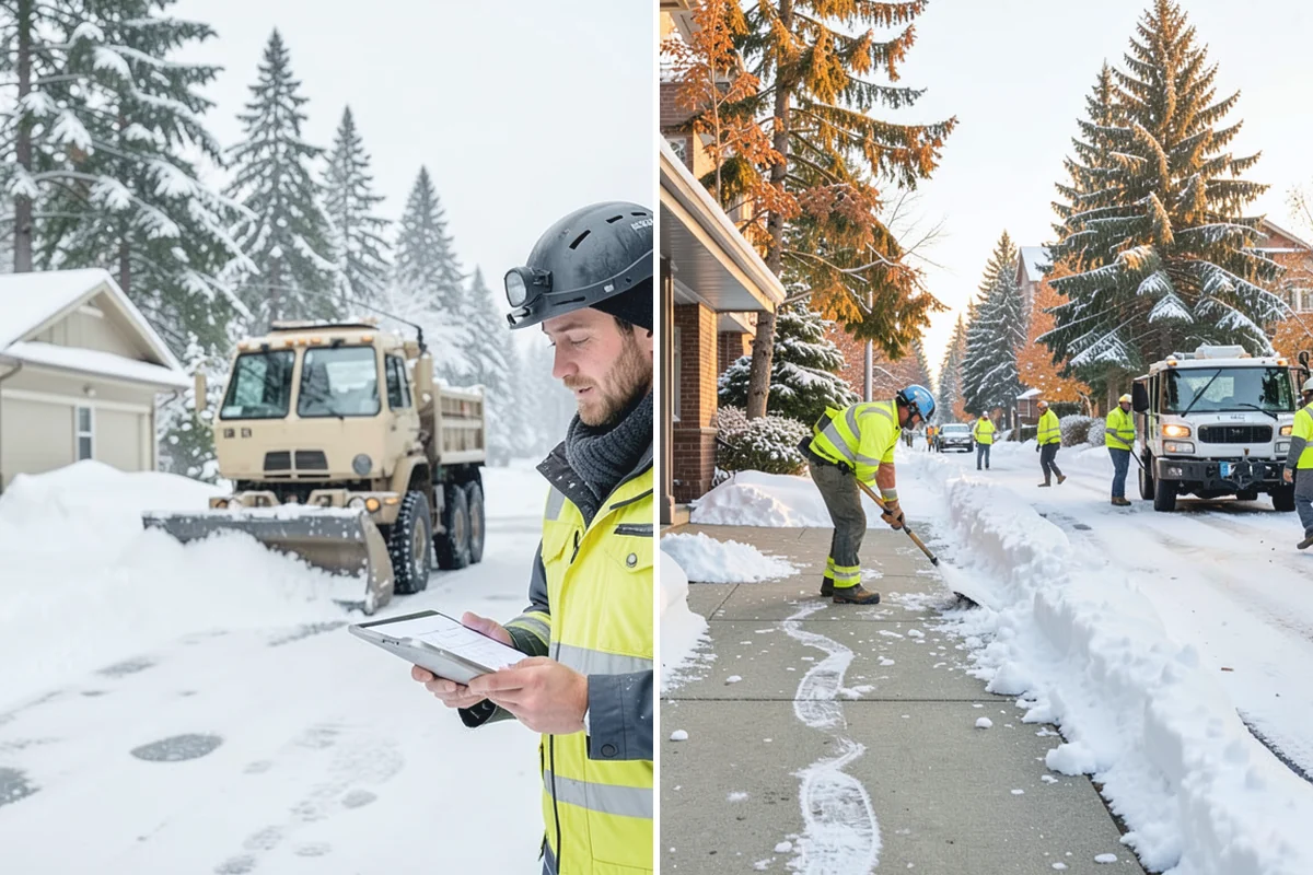 Condo Snow Removal in Wilkeson, Pierce County, WA - Review the association's common and shared areas