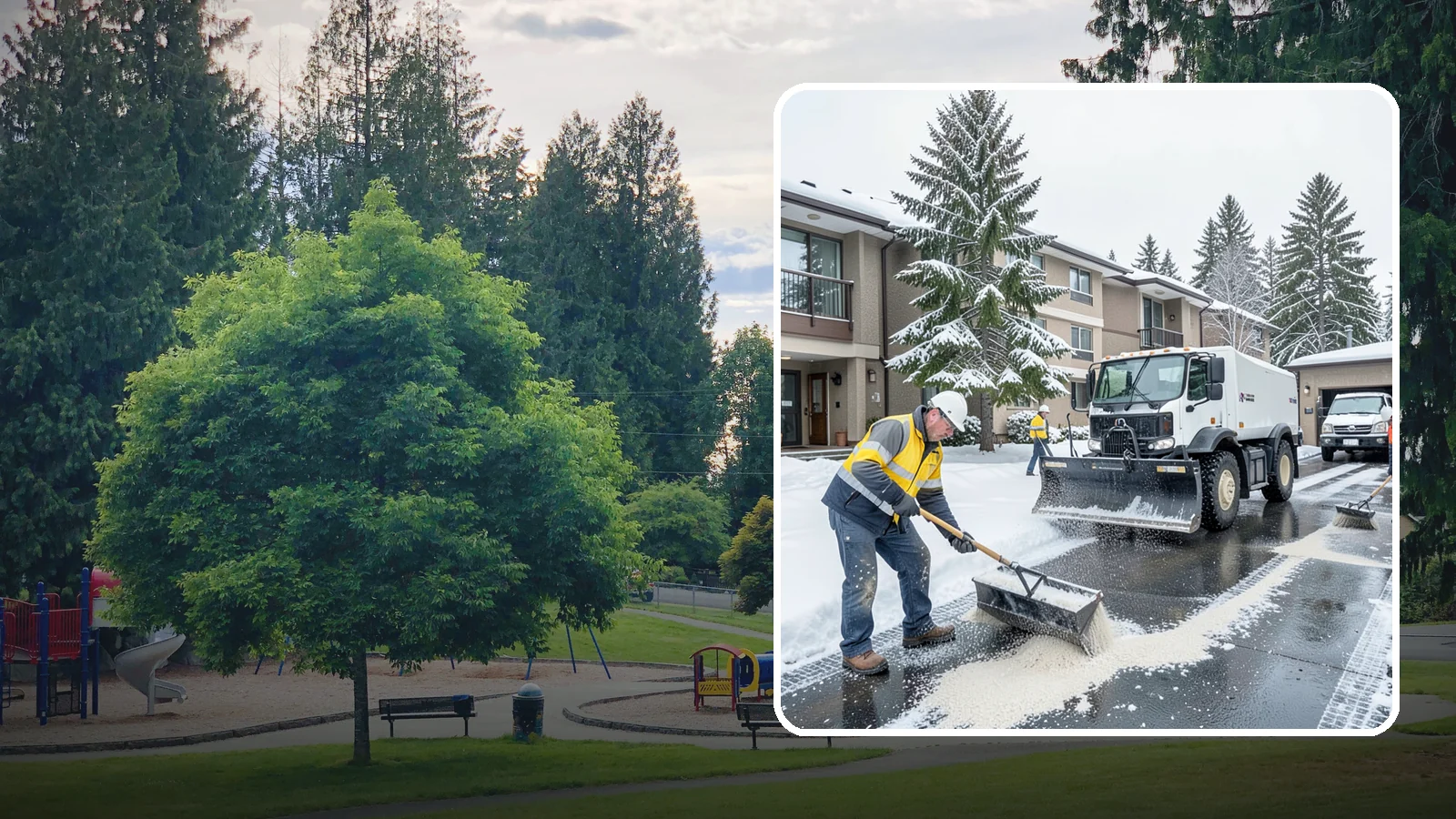 Condominium Deicing in Bonney Lake, Pierce County, WA - Deicing built for condominium properties, focused on entry lobbies, garage ramps, and shared walks where owner and visitor...