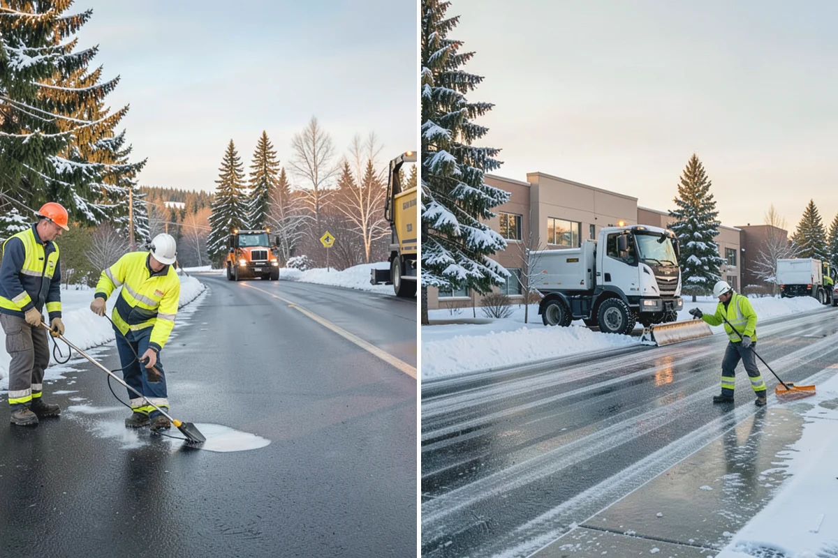 Condominium Deicing in Buckley, Pierce County, WA - Identify main entrances, ramp thresholds, and shared walk segments