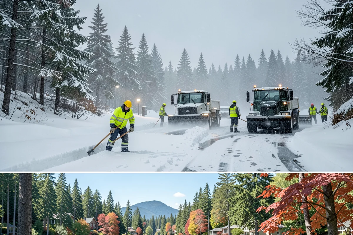 Condominium Deicing in Covington, King County, WA - The program runs across the heart of winter, intensifying whenever a cold front stalls over the lowlands and drives repeated...