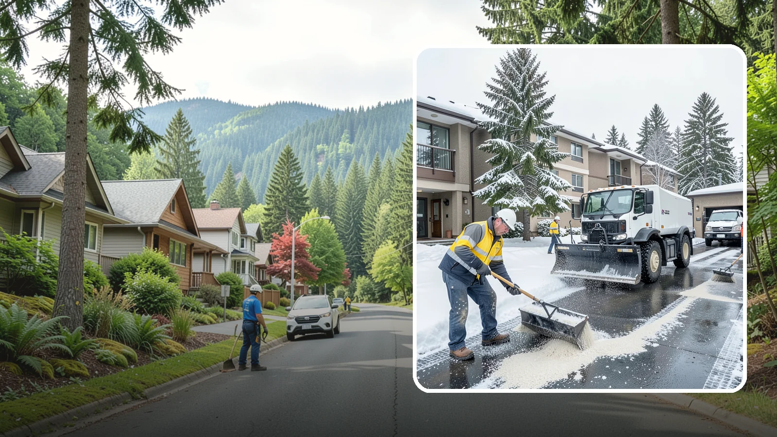 Condominium Deicing in Darrington, Snohomish County, WA - Deicing built for condominium properties, focused on entry lobbies, garage ramps, and shared walks where owner and visitor...