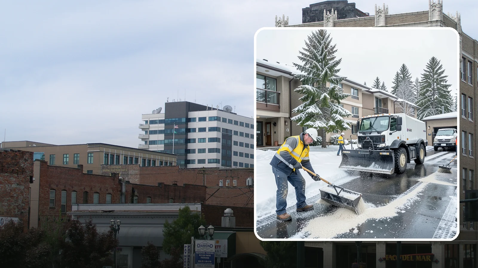 Condominium Deicing in Everett, Snohomish County, WA - Deicing built for condominium properties, focused on entry lobbies, garage ramps, and shared walks where owner and visitor...