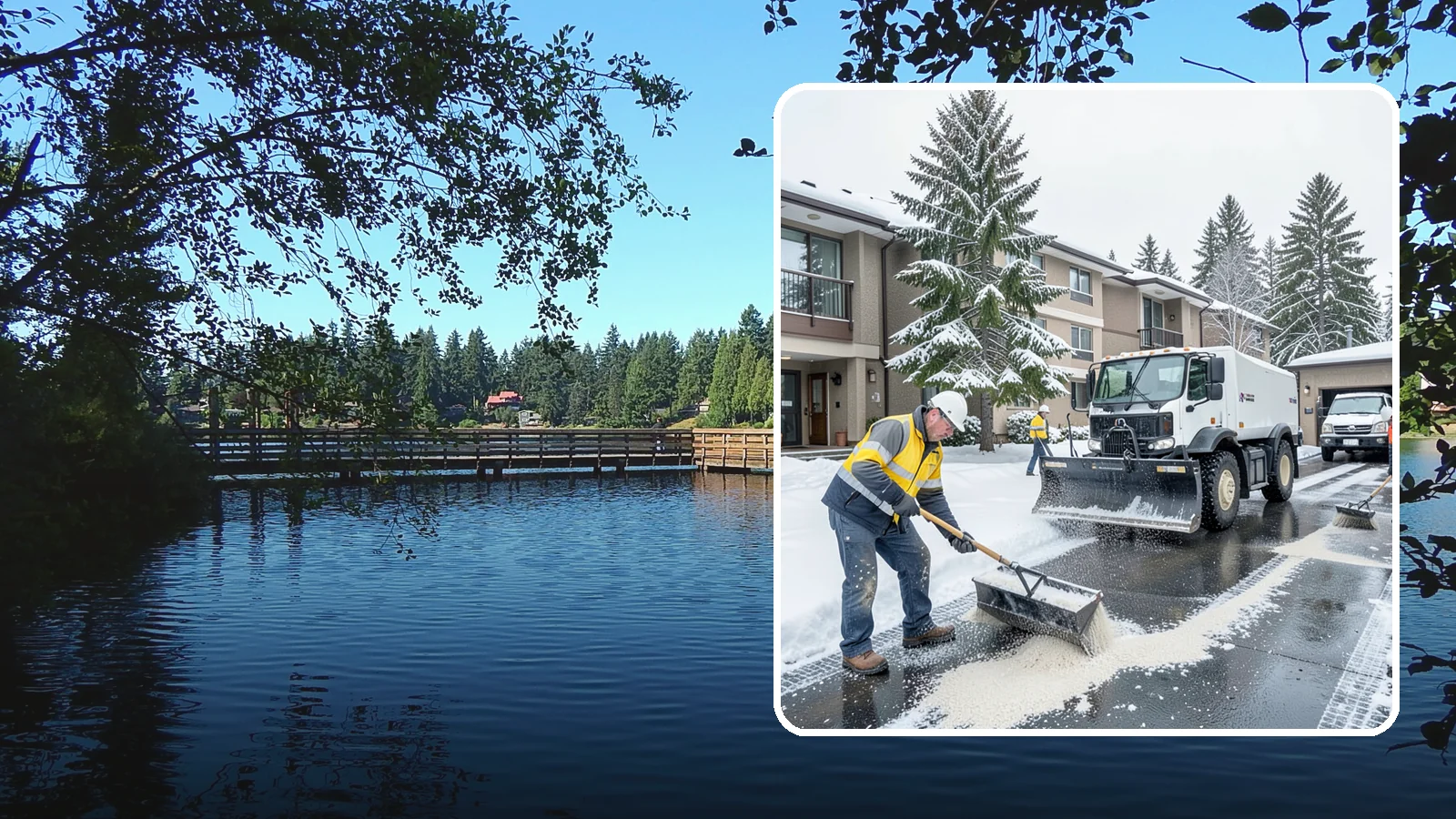 Condominium Deicing in Federal Way, King County, WA - Deicing built for condominium properties, focused on entry lobbies, garage ramps, and shared walks where owner and visitor...