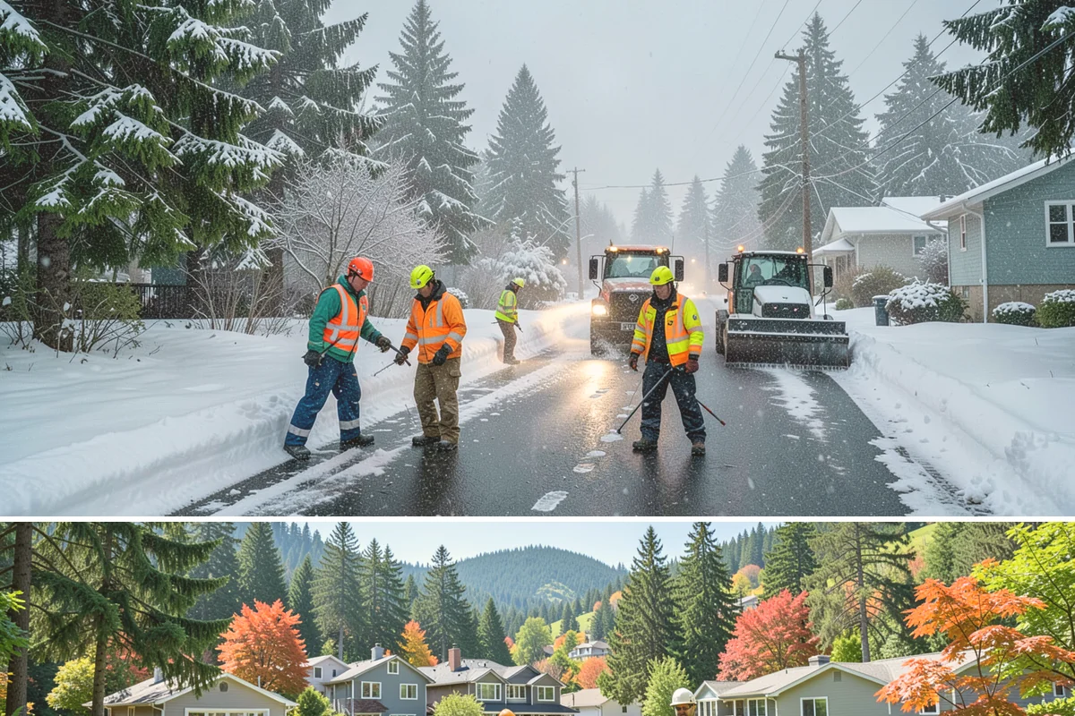 Condominium Deicing in Fircrest, Pierce County, WA - The program runs across the heart of winter, intensifying whenever a cold front stalls over the lowlands and drives repeated...