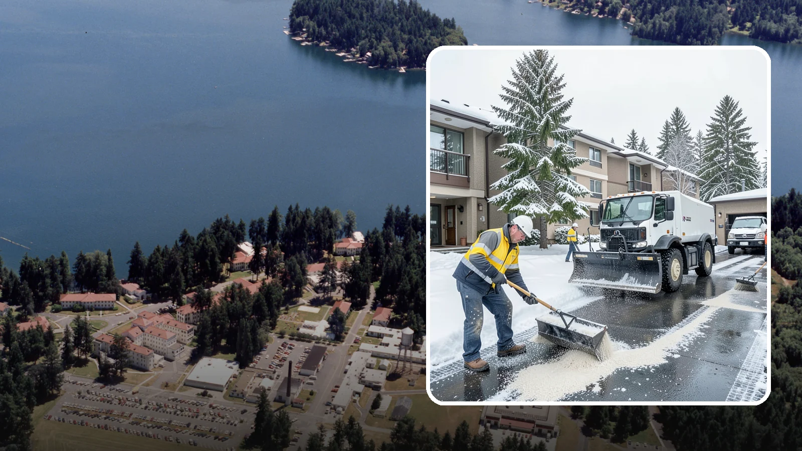 Condominium Deicing in Lakewood, Pierce County, WA - Deicing built for condominium properties, focused on entry lobbies, garage ramps, and shared walks where owner and visitor...