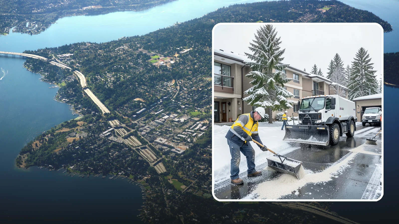 Condominium Deicing in Mercer Island, King County, WA - Deicing built for condominium properties, focused on entry lobbies, garage ramps, and shared walks where owner and visitor...