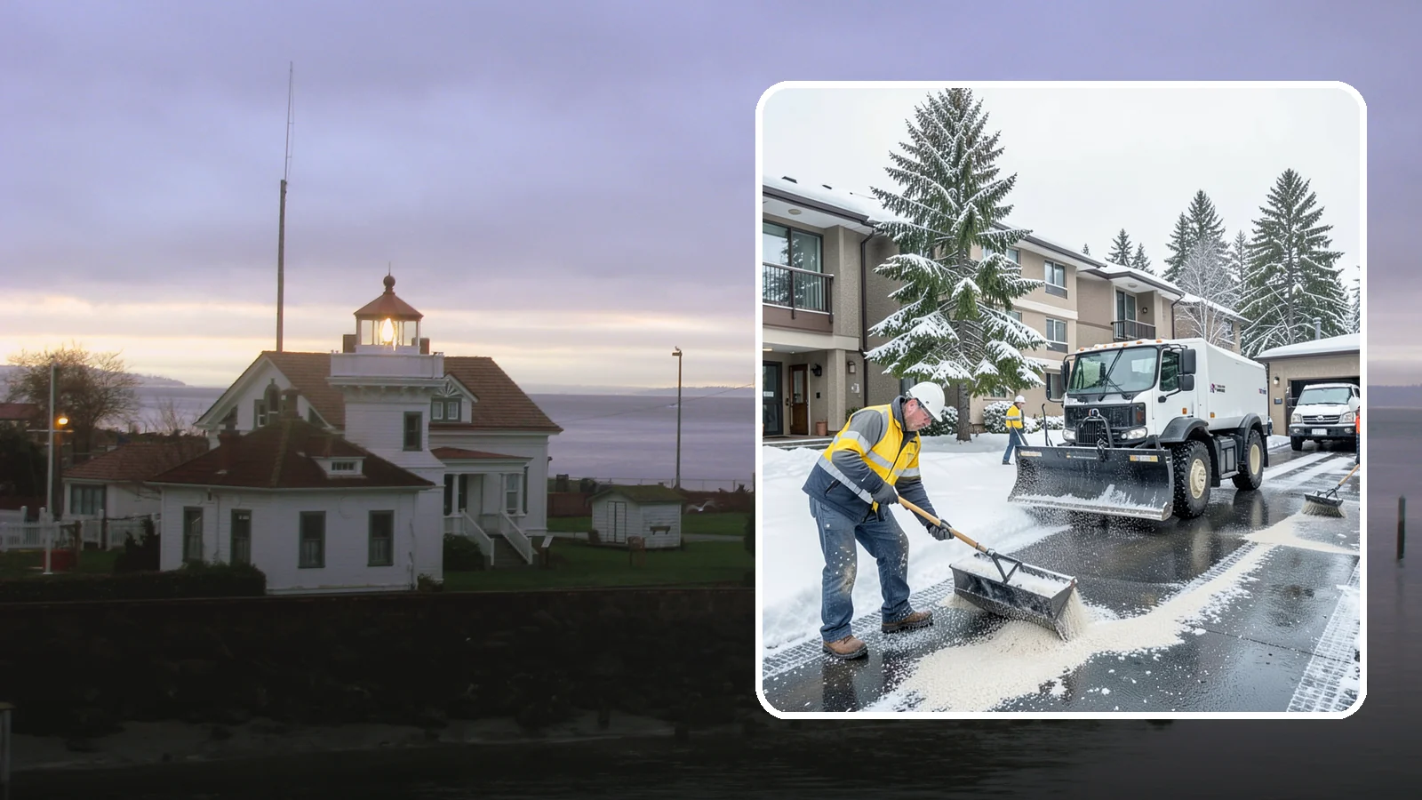 Condominium Deicing in Mukilteo, Snohomish County, WA - Deicing built for condominium properties, focused on entry lobbies, garage ramps, and shared walks where owner and visitor...