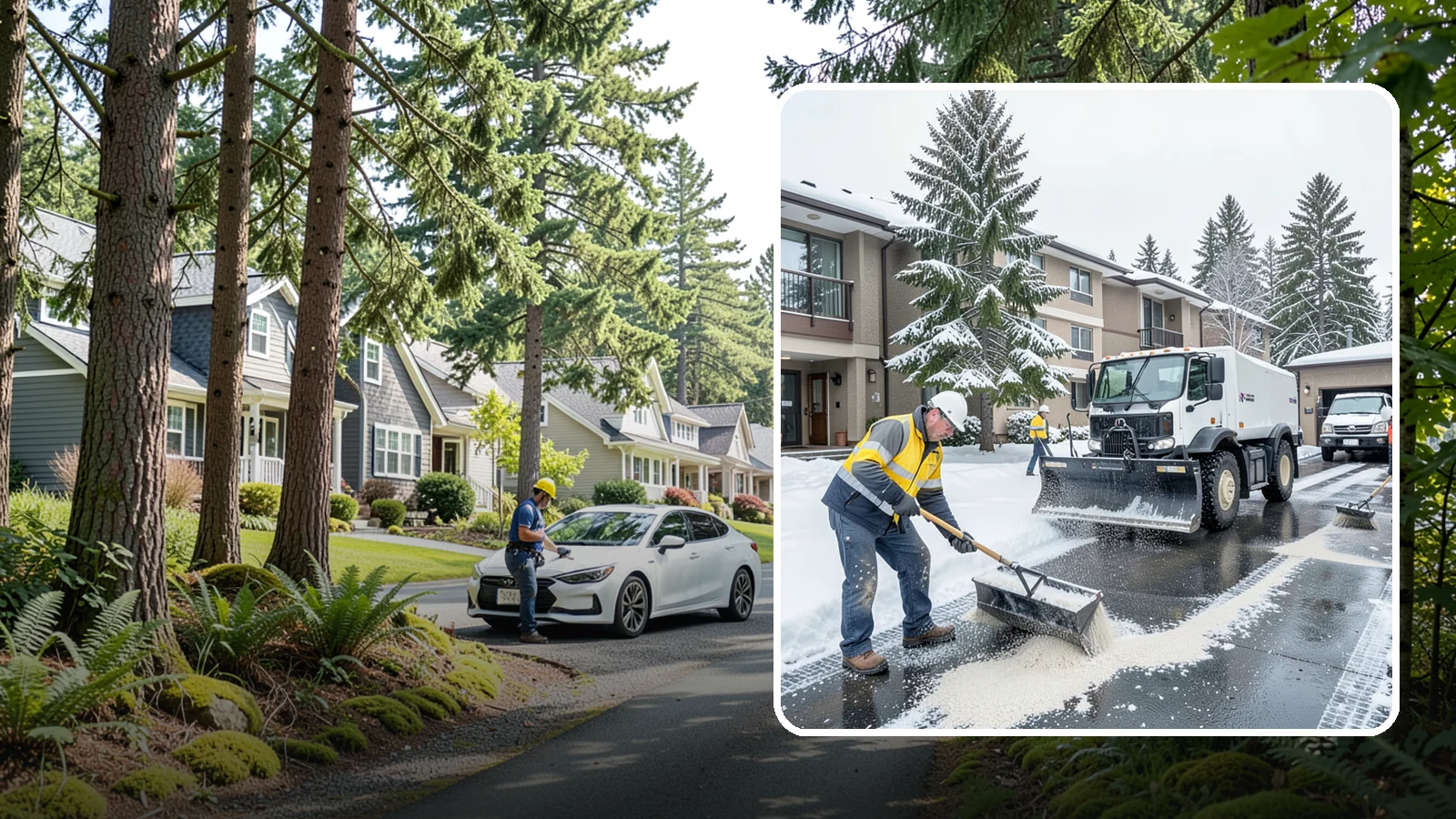 Condominium Deicing in Normandy Park, King County, WA - Deicing built for condominium properties, focused on entry lobbies, garage ramps, and shared walks where owner and visitor...
