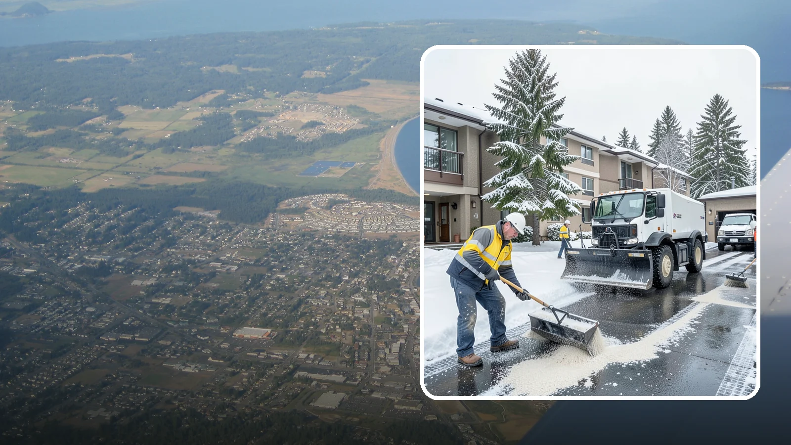 Condominium Deicing in Oak Harbor, Island County, WA - Deicing built for condominium properties, focused on entry lobbies, garage ramps, and shared walks where owner and visitor...