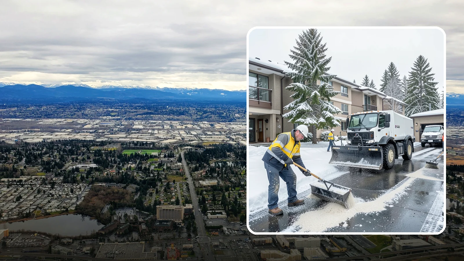 Condominium Deicing in SeaTac, King County, WA - Deicing built for condominium properties, focused on entry lobbies, garage ramps, and shared walks where owner and visitor...