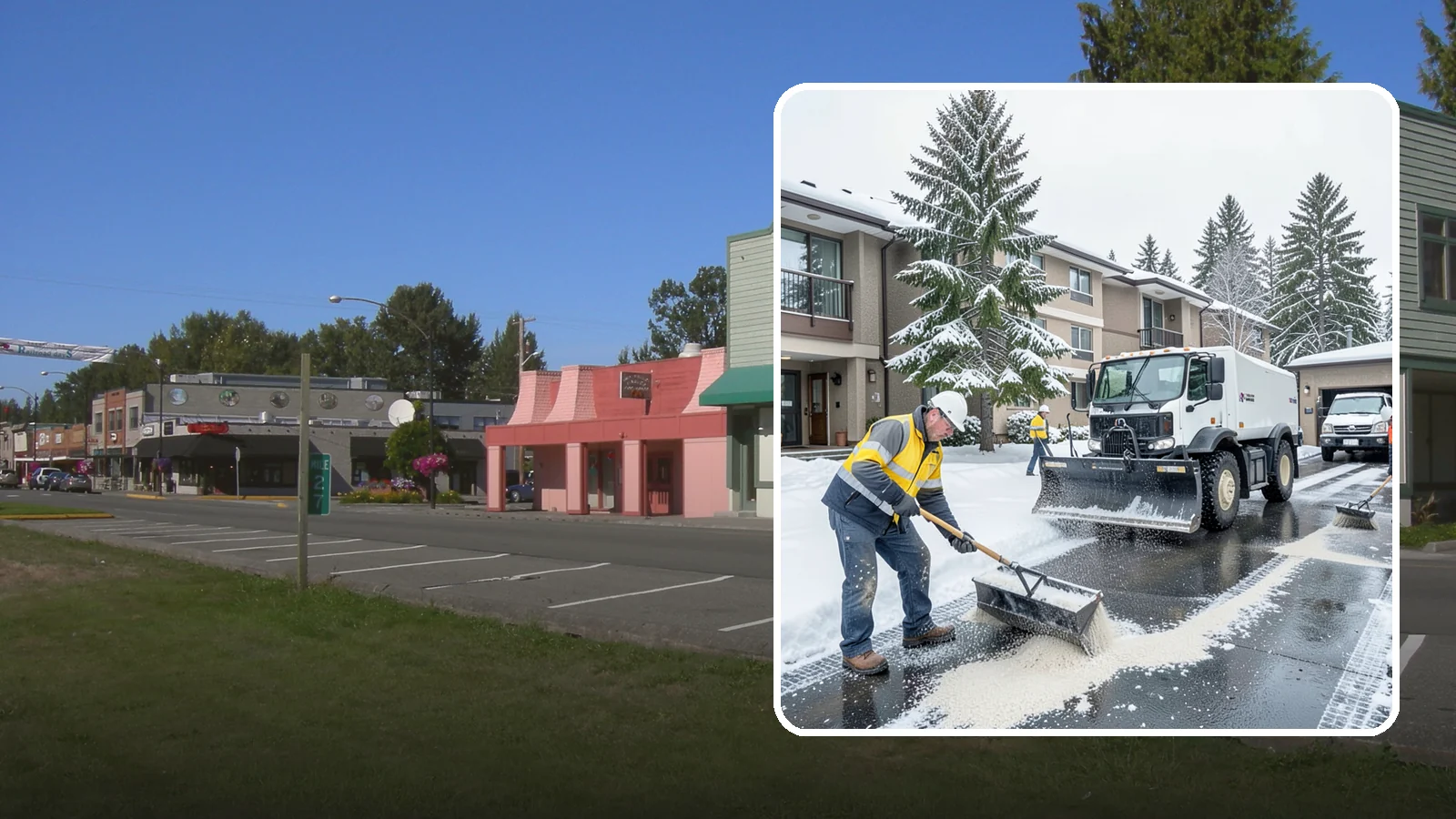 Condominium Deicing in Snoqualmie, King County, WA - Deicing built for condominium properties, focused on entry lobbies, garage ramps, and shared walks where owner and visitor...