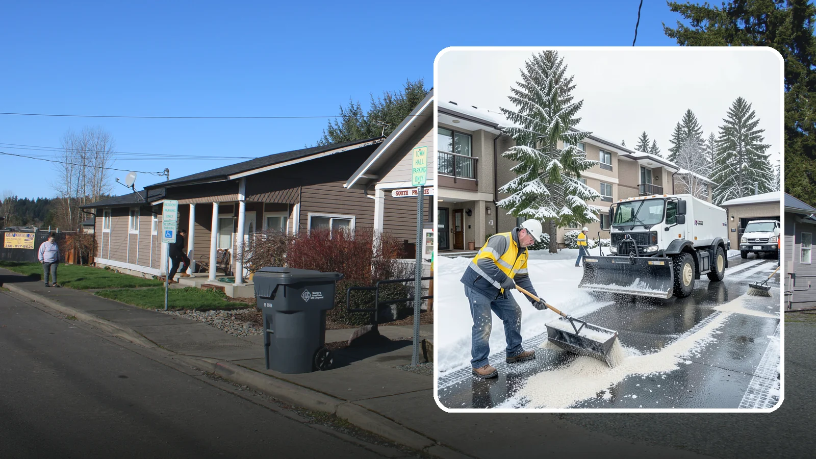Condominium Deicing in South Prairie, Pierce County, WA - Deicing built for condominium properties, focused on entry lobbies, garage ramps, and shared walks where owner and visitor...
