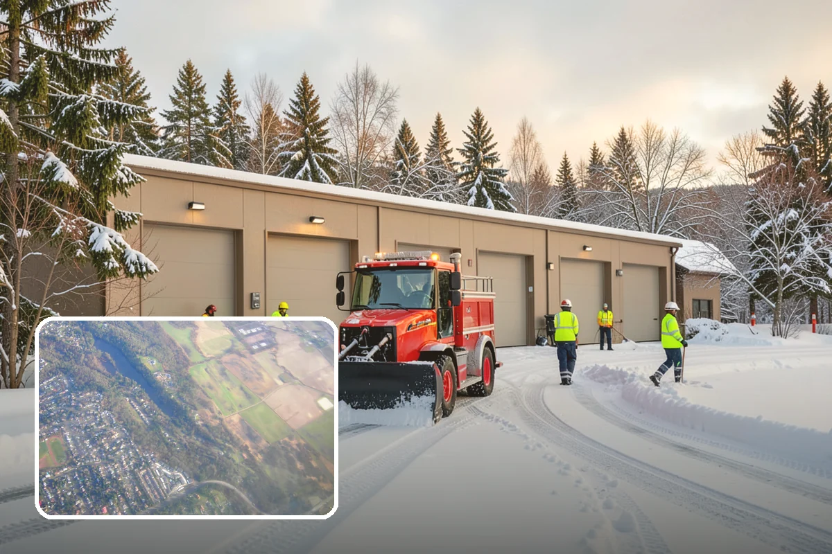Condominium Parking Lot Snow Removal in Algona, King County, WA - Owner and guest stalls are cleared without residents shoveling their own spaces
