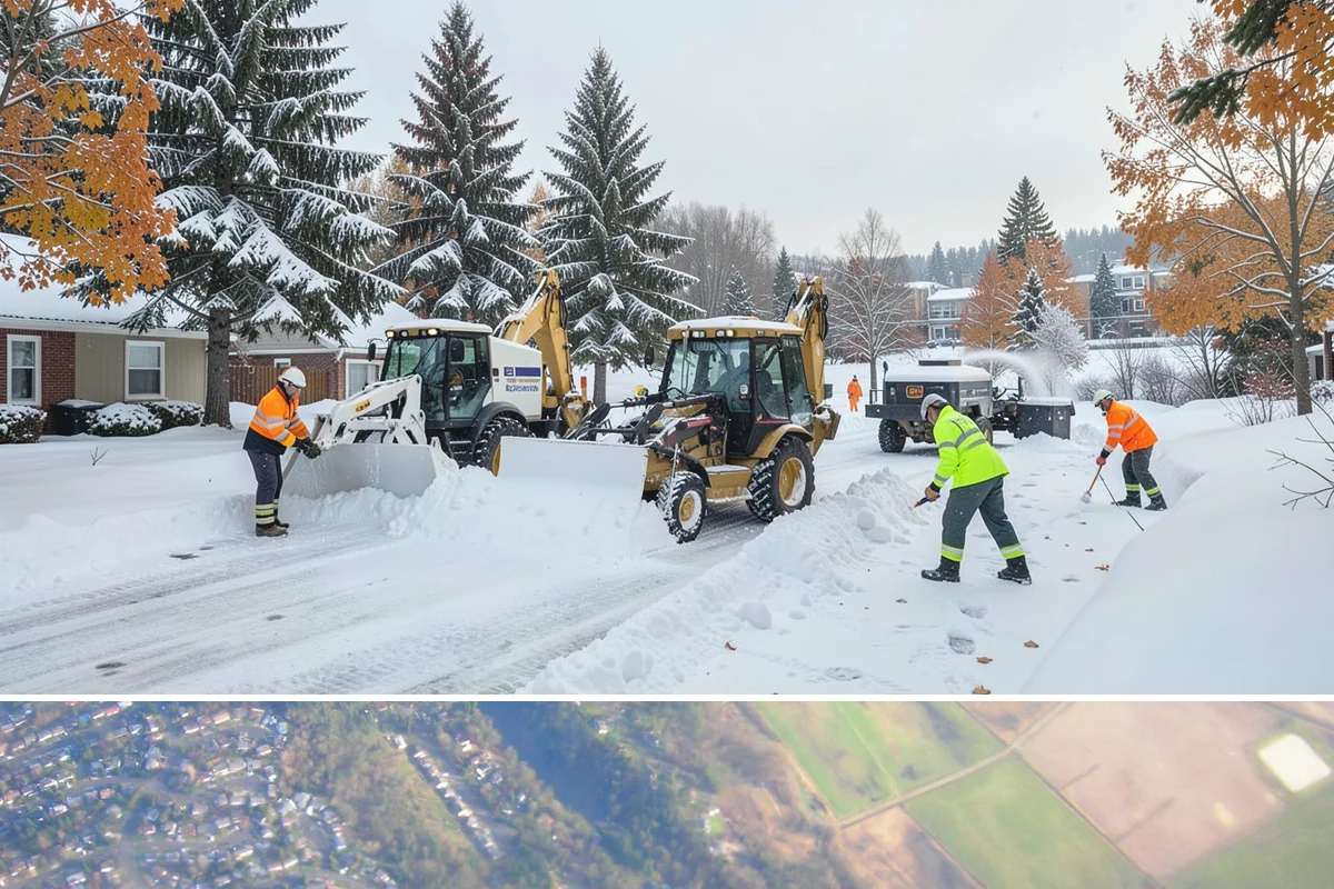 Condominium Parking Lot Snow Removal in Algona, King County, WA - Condominium lots in the Puget Sound region see peak snow activity from mid-December through February during repeated freeze-thaw...