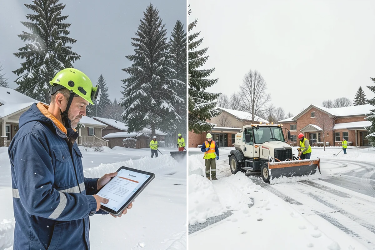 Condominium Parking Lot Snow Removal in Anacortes, Skagit County, WA - Inspect the lot, garage ramps, and interior pinch points with association contacts