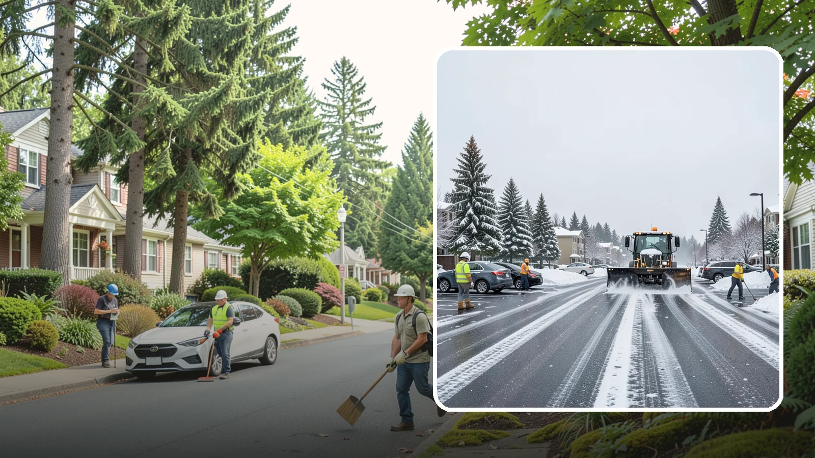 Condominium Parking Lot Snow Removal in Beaux Arts Village, King County, WA - We keep condominium owner and guest lots clear so residents protect their own vehicles during Western Washington snow events.