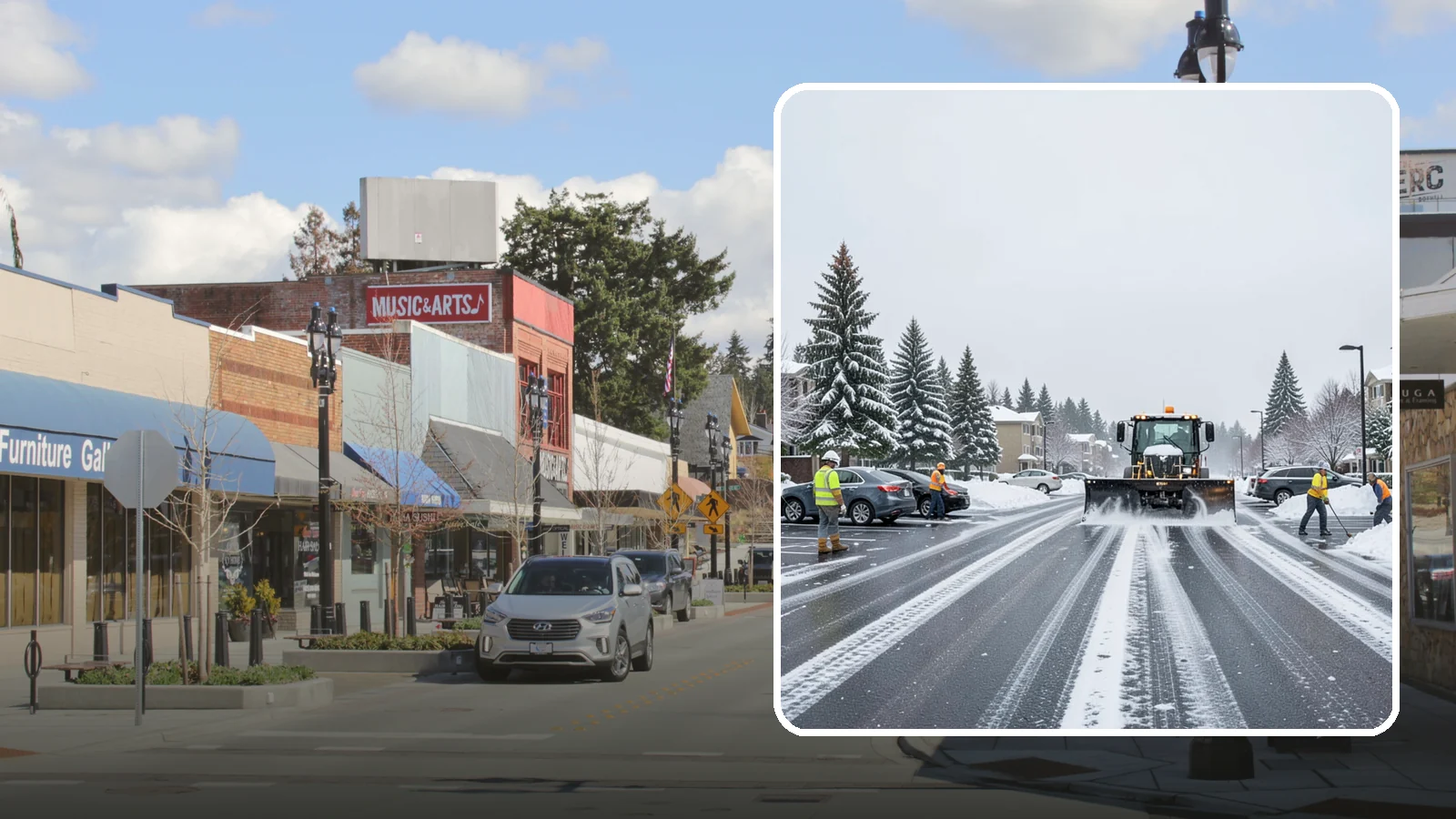 Condominium Parking Lot Snow Removal in Bothell, King County, WA - We keep condominium owner and guest lots clear so residents protect their own vehicles during Western Washington snow events.