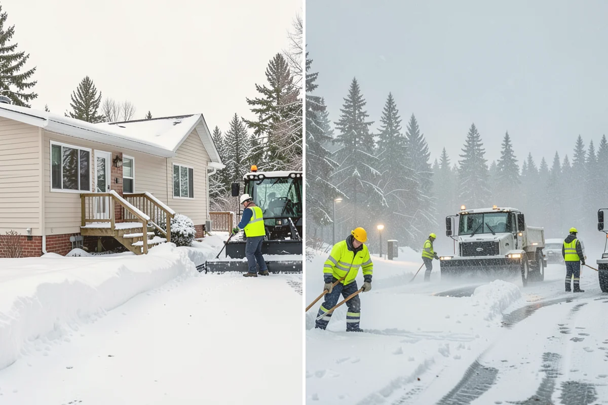 Condominium Parking Lot Snow Removal in Bothell, King County, WA - Inspect the lot, garage ramps, and interior pinch points with association contacts