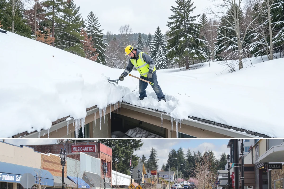 Condominium Parking Lot Snow Removal in Bothell, King County, WA - Condominium lots in the Puget Sound region see peak snow activity from mid-December through February during repeated freeze-thaw...
