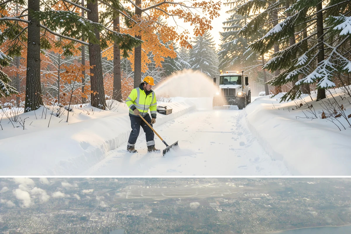 Condominium Parking Lot Snow Removal in Burien, King County, WA - Condominium lots in the Puget Sound region see peak snow activity from mid-December through February during repeated freeze-thaw...