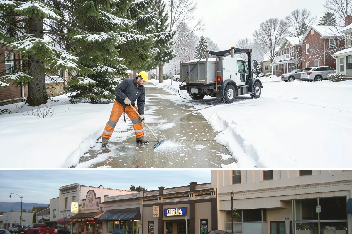 Condominium Parking Lot Snow Removal in Burlington, Skagit County, WA - Condominium lots in the Puget Sound region see peak snow activity from mid-December through February during repeated freeze-thaw...