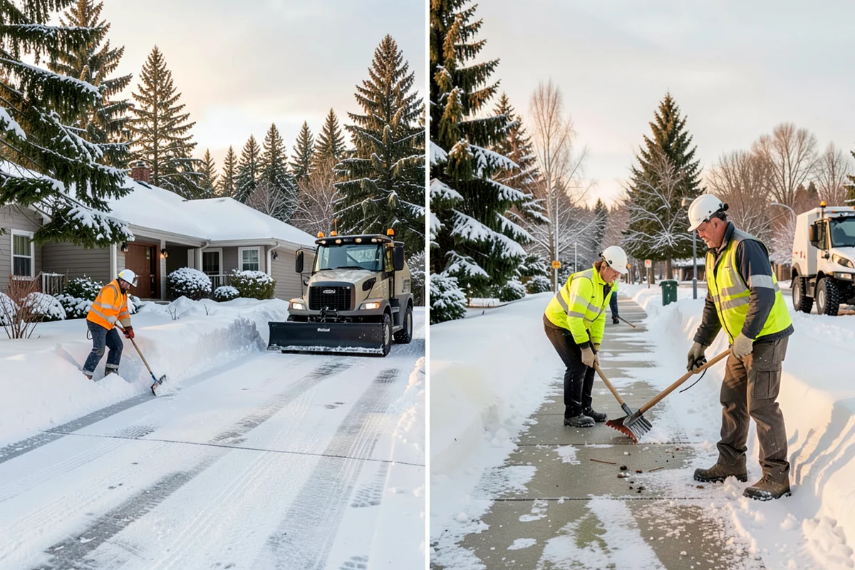 Condominium Parking Lot Snow Removal in Clyde Hill, King County, WA - Inspect the lot, garage ramps, and interior pinch points with association contacts