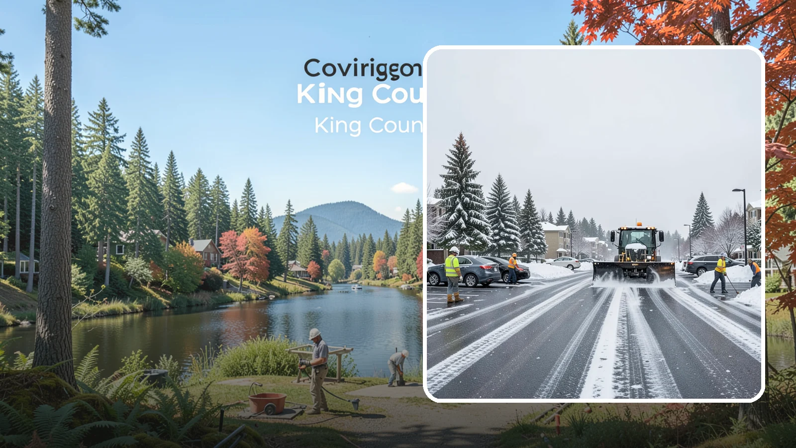 Condominium Parking Lot Snow Removal in Covington, King County, WA - We keep condominium owner and guest lots clear so residents protect their own vehicles during Western Washington snow events.