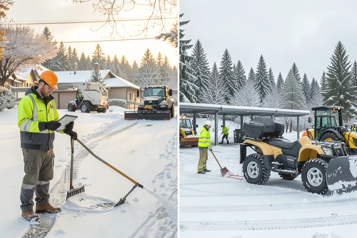 Condominium Parking Lot Snow Removal in Covington, King County, WA - Inspect the lot, garage ramps, and interior pinch points with association contacts