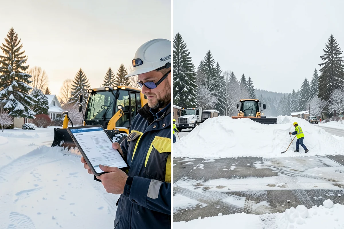 Condominium Parking Lot Snow Removal in DuPont, Pierce County, WA - Inspect the lot, garage ramps, and interior pinch points with association contacts
