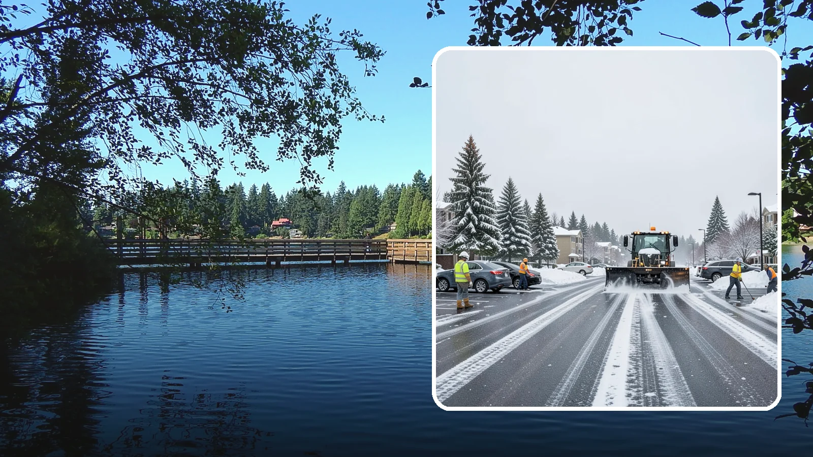 Condominium Parking Lot Snow Removal in Federal Way, King County, WA - We keep condominium owner and guest lots clear so residents protect their own vehicles during Western Washington snow events.
