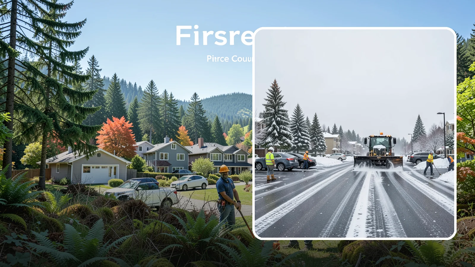 Condominium Parking Lot Snow Removal in Fircrest, Pierce County, WA - We keep condominium owner and guest lots clear so residents protect their own vehicles during Western Washington snow events.