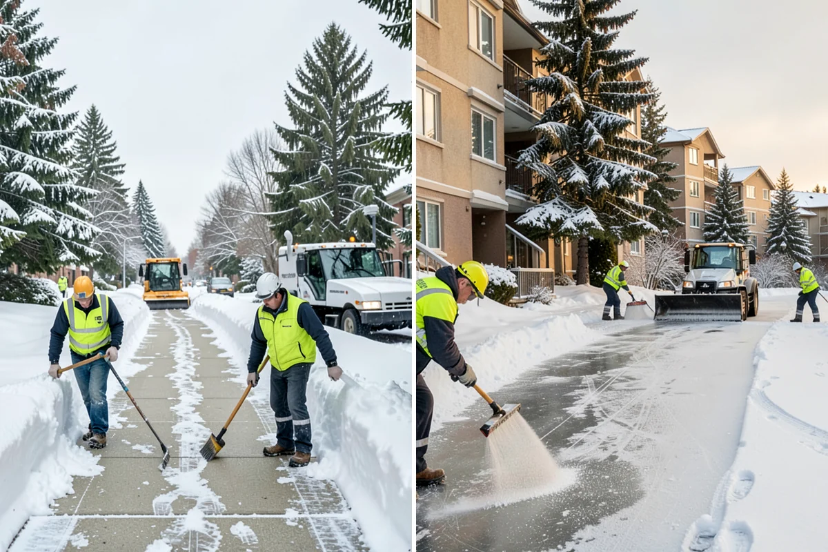 Condominium Parking Lot Snow Removal in Fircrest, Pierce County, WA - Inspect the lot, garage ramps, and interior pinch points with association contacts