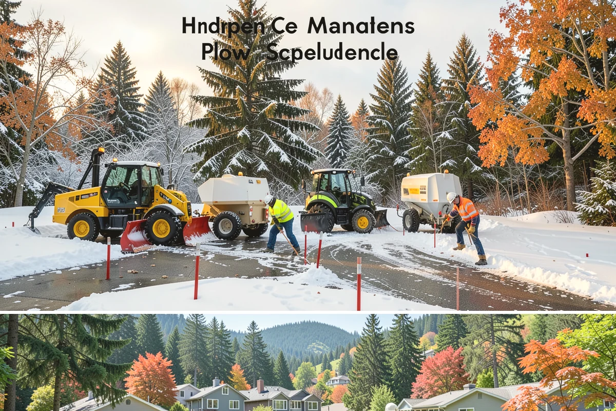 Condominium Parking Lot Snow Removal in Fircrest, Pierce County, WA - Condominium lots in the Puget Sound region see peak snow activity from mid-December through February during repeated freeze-thaw...