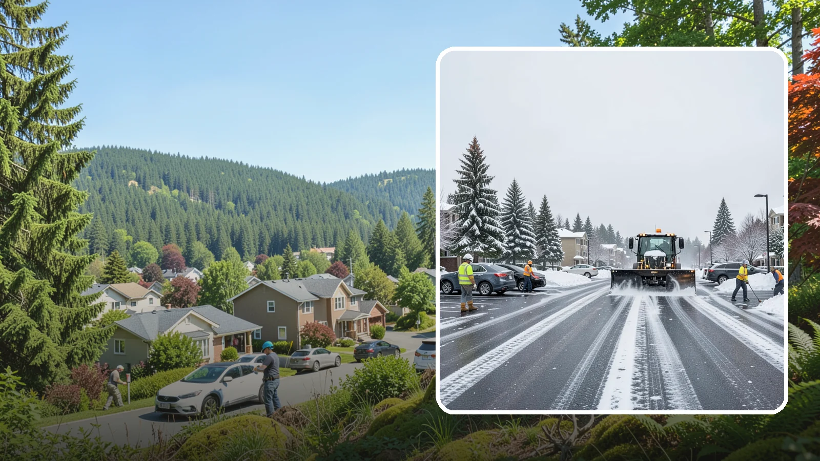 Condominium Parking Lot Snow Removal in Index, Snohomish County, WA - We keep condominium owner and guest lots clear so residents protect their own vehicles during Western Washington snow events.