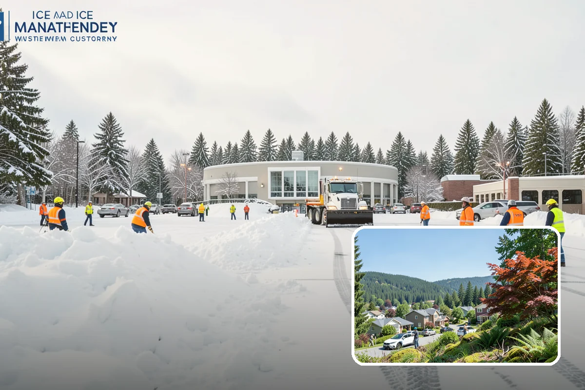 Condominium Parking Lot Snow Removal in Index, Snohomish County, WA - Owner and guest stalls are cleared without residents shoveling their own spaces