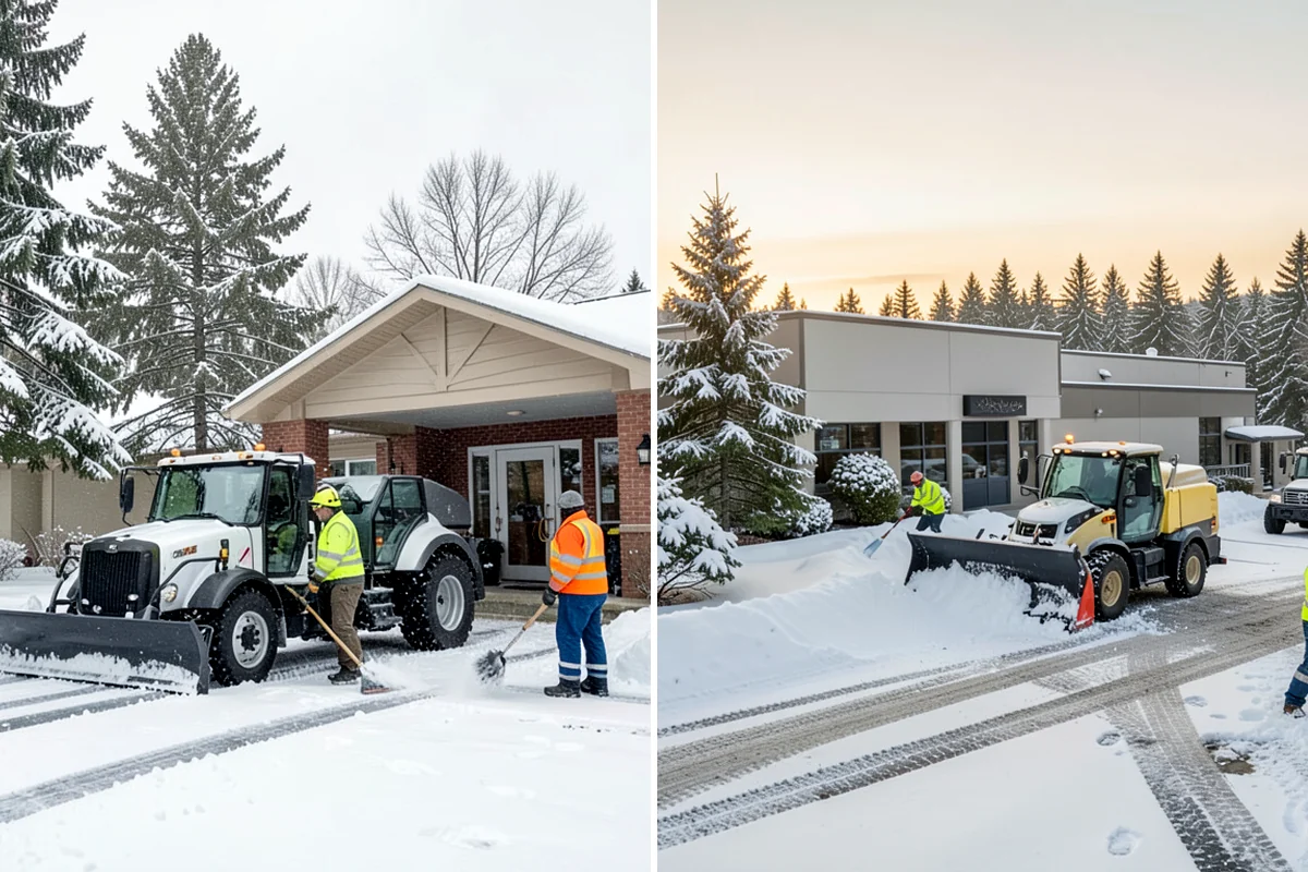 Condominium Parking Lot Snow Removal in Kenmore, King County, WA - Inspect the lot, garage ramps, and interior pinch points with association contacts