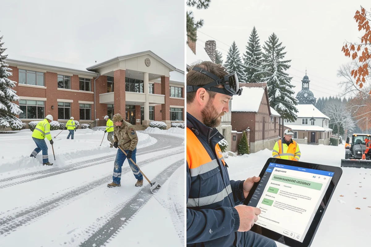 Condominium Parking Lot Snow Removal in Kent, King County, WA - Inspect the lot, garage ramps, and interior pinch points with association contacts
