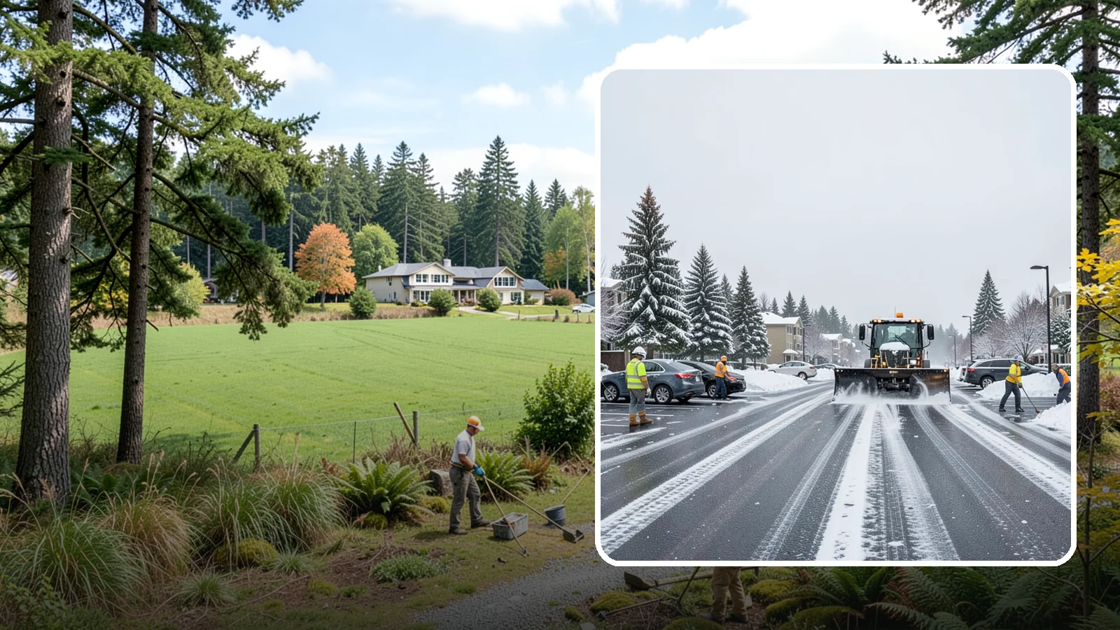 Condominium Parking Lot Snow Removal in Lyman, Skagit County, WA - We keep condominium owner and guest lots clear so residents protect their own vehicles during Western Washington snow events.