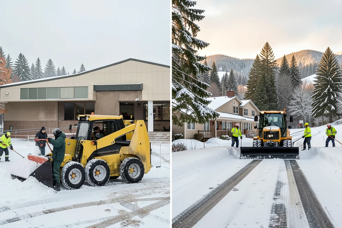 Condominium Parking Lot Snow Removal in Lyman, Skagit County, WA - Inspect the lot, garage ramps, and interior pinch points with association contacts