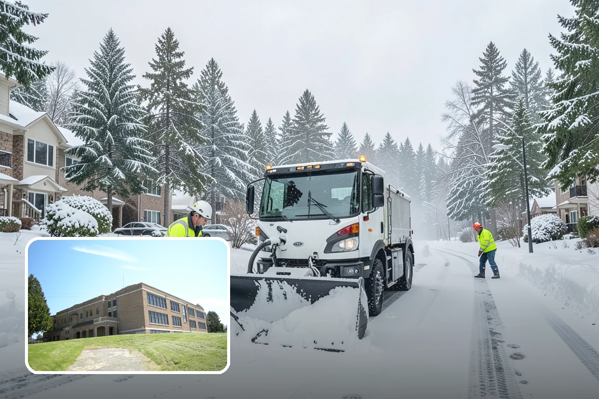 Condominium Parking Lot Snow Removal in Maple Valley, King County, WA - Owner and guest stalls are cleared without residents shoveling their own spaces