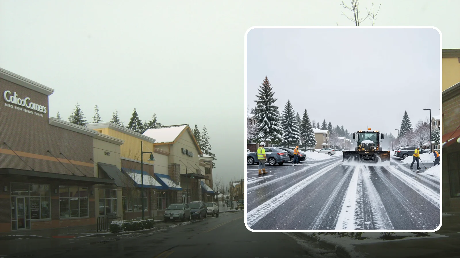 Condominium Parking Lot Snow Removal in Mill Creek, Snohomish County, WA - We keep condominium owner and guest lots clear so residents protect their own vehicles during Western Washington snow events.