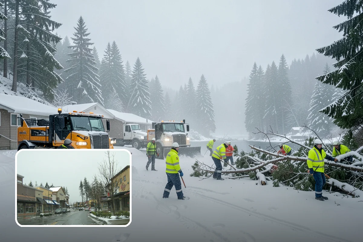 Condominium Parking Lot Snow Removal in Mill Creek, Snohomish County, WA - Owner and guest stalls are cleared without residents shoveling their own spaces