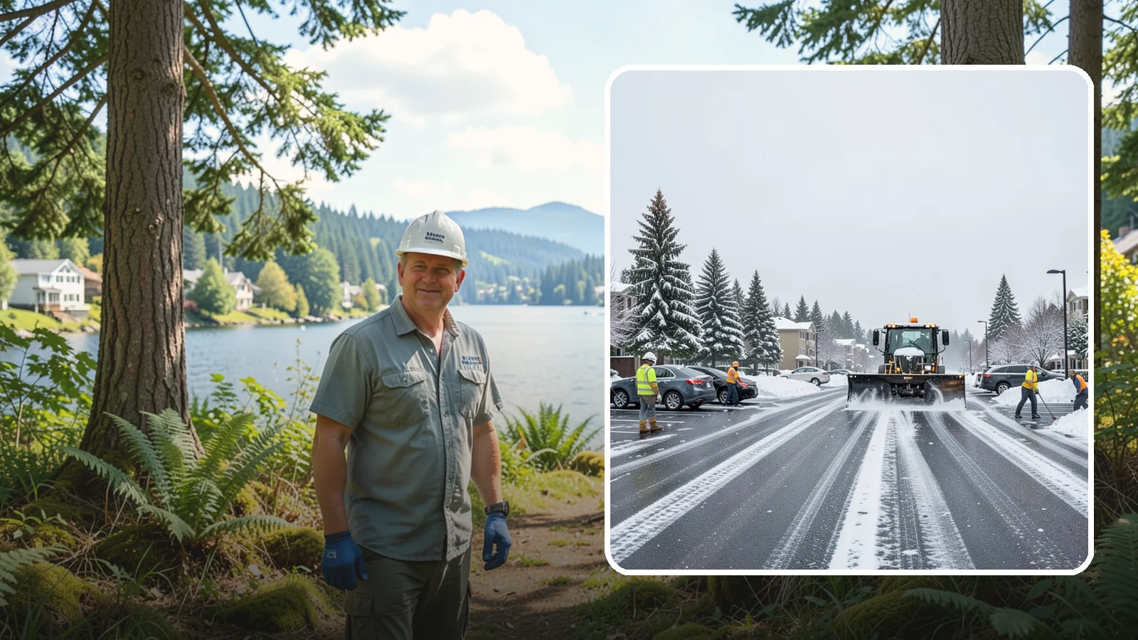 Condominium Parking Lot Snow Removal in Milton, King County, WA - We keep condominium owner and guest lots clear so residents protect their own vehicles during Western Washington snow events.