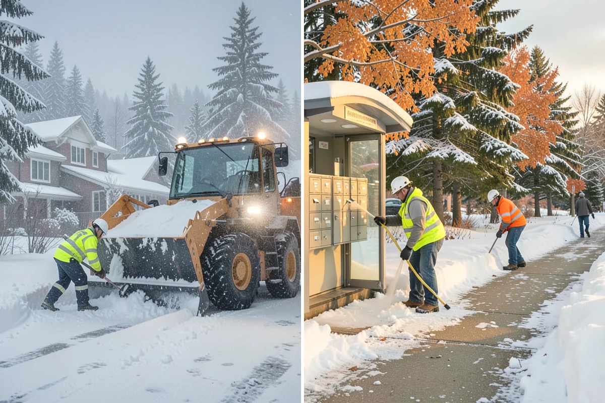 Condominium Parking Lot Snow Removal in Mukilteo, Snohomish County, WA - Inspect the lot, garage ramps, and interior pinch points with association contacts