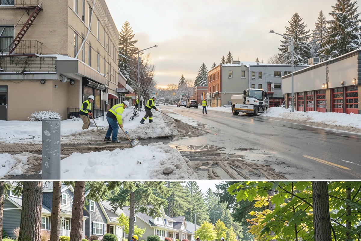 Condominium Parking Lot Snow Removal in Normandy Park, King County, WA - Condominium lots in the Puget Sound region see peak snow activity from mid-December through February during repeated freeze-thaw...