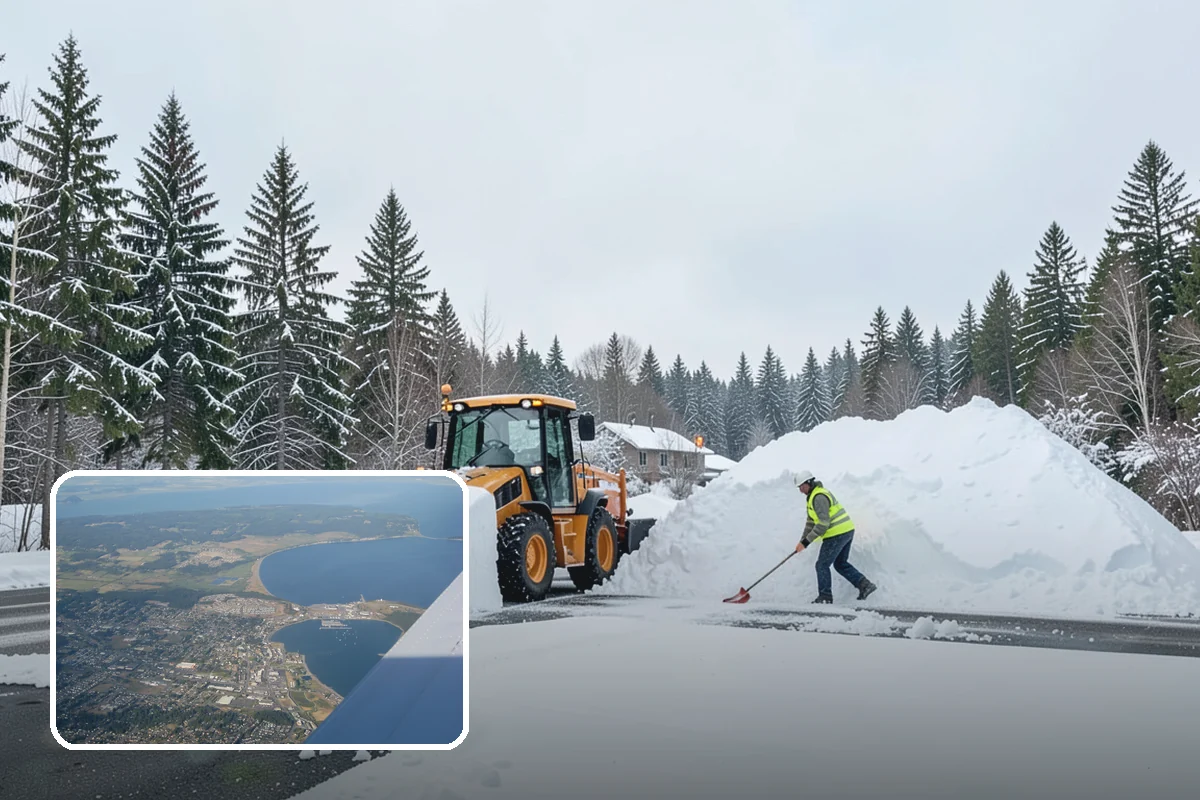 Condominium Parking Lot Snow Removal in Oak Harbor, Island County, WA - Owner and guest stalls are cleared without residents shoveling their own spaces