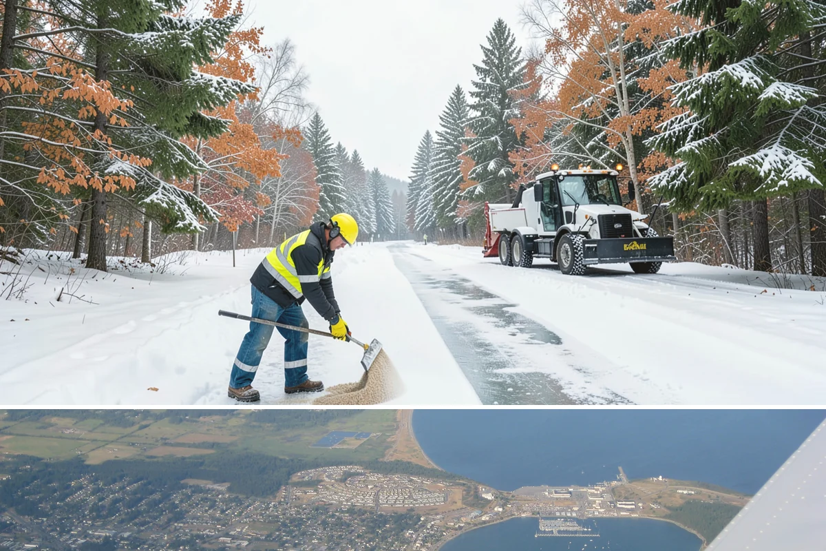 Condominium Parking Lot Snow Removal in Oak Harbor, Island County, WA - Condominium lots in the Puget Sound region see peak snow activity from mid-December through February during repeated freeze-thaw...
