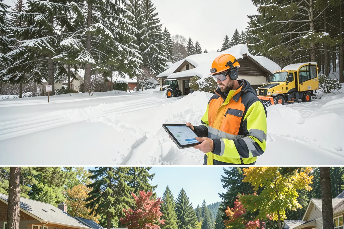 Condominium Parking Lot Snow Removal in Orting, Pierce County, WA - Condominium lots in the Puget Sound region see peak snow activity from mid-December through February during repeated freeze-thaw...