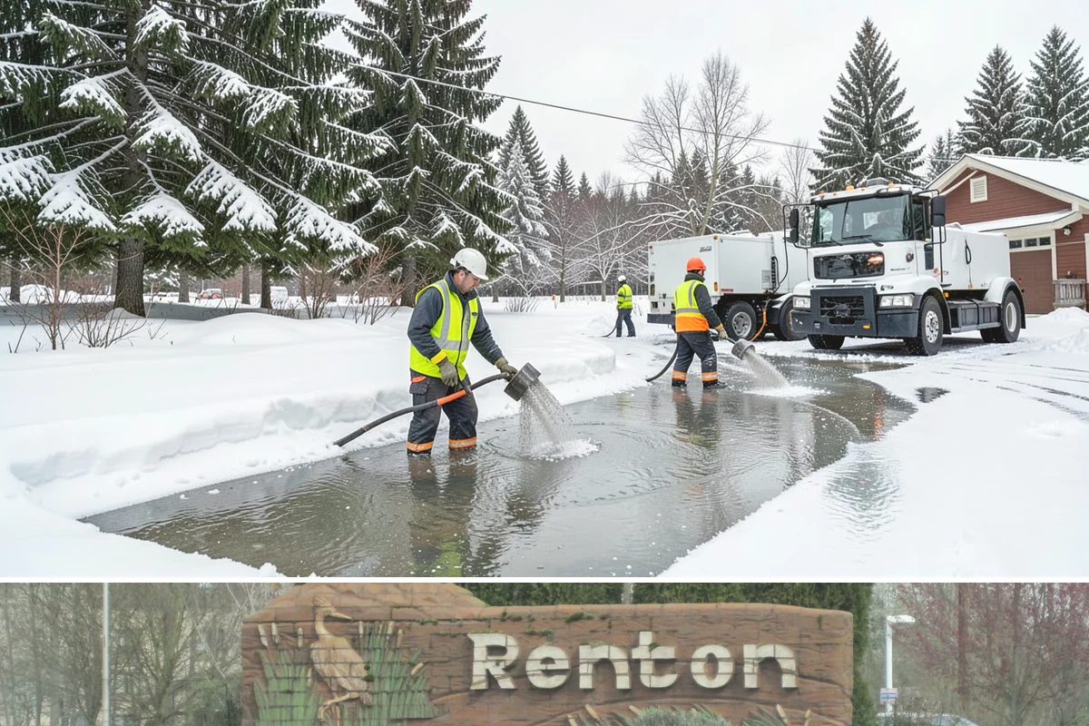 Condominium Parking Lot Snow Removal in Renton, King County, WA - Condominium lots in the Puget Sound region see peak snow activity from mid-December through February during repeated freeze-thaw...